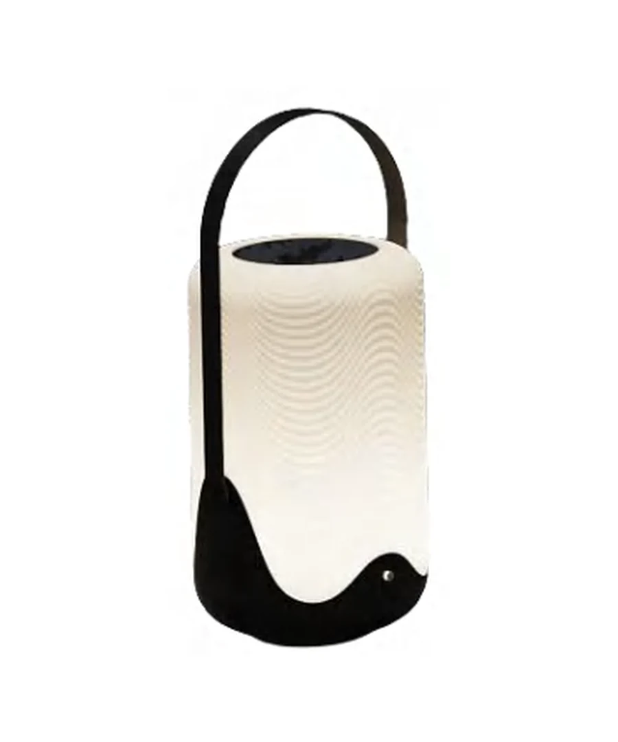 Portable outdoor table lantern with an integrated carrying handle